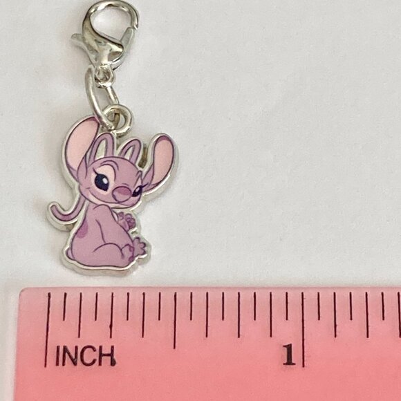 Vintage Disney Lilo & Stitch Angel Clip On Charm Purse Bag Zipper Pull Signed - Picture 5 of 10